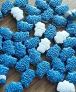 Blue and White Skype MDMA 200mg – 100 tablets for high-potency empathogenic use