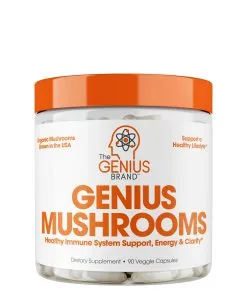 Genius Mushrooms – Lion’s Mane, Cordyceps, Reishi Capsules – Brain & Immune Support Supplement