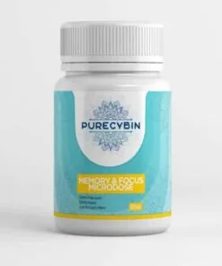 Purecybin Memory & Focus Microdose – 50mg Psilocybin Capsules, 30 Count