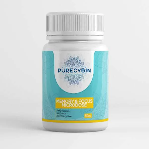 Purecybin Memory & Focus Microdose – 50mg Psilocybin Capsules, 30 Count