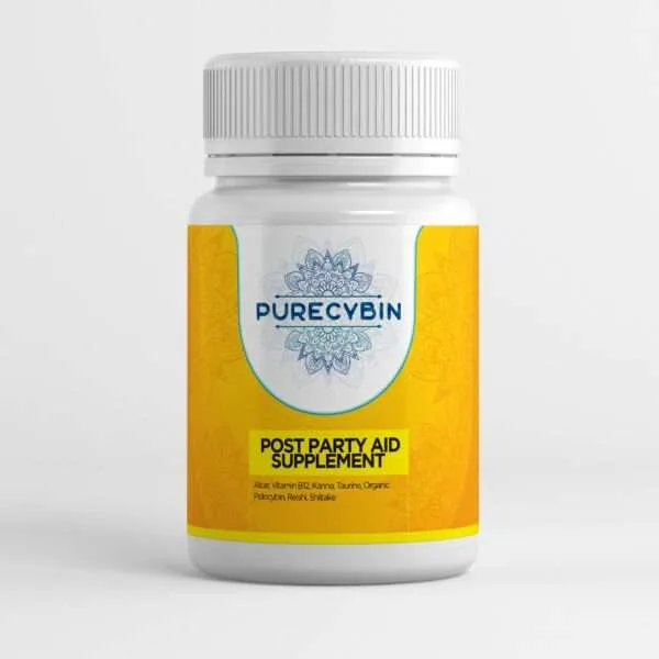 Purecybin Post Party Aid Supplement – Recovery Capsules, 30 Count Bottle