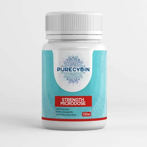 Purecybin Strength Microdose – 150mg Psilocybin Capsules, 30 Count Bottle