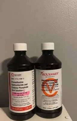 Wockhardt Promethazine With Codeine prescription cough syrup bottle