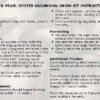 Black Pearl Oyster Mushroom Grow Kit: instructions